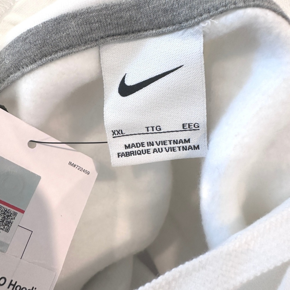Nike Coach Prime Club Fleece Hoodie White - XXL **NEW** - Picture 8 of 9